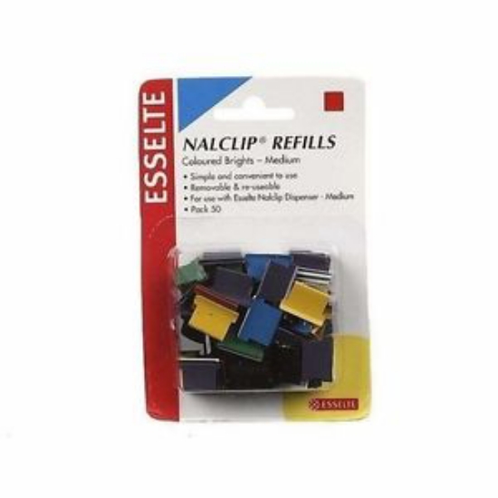 Picture of NALCLIP REFILL ESSELTE ASST COLS MEDIUM PK5