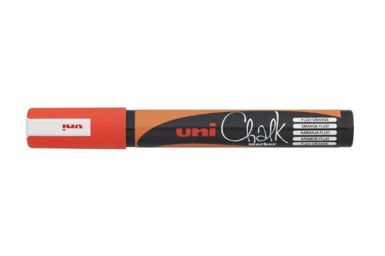 Picture of MARKER CHALK UNI 2.5MM BULLET TIP RED