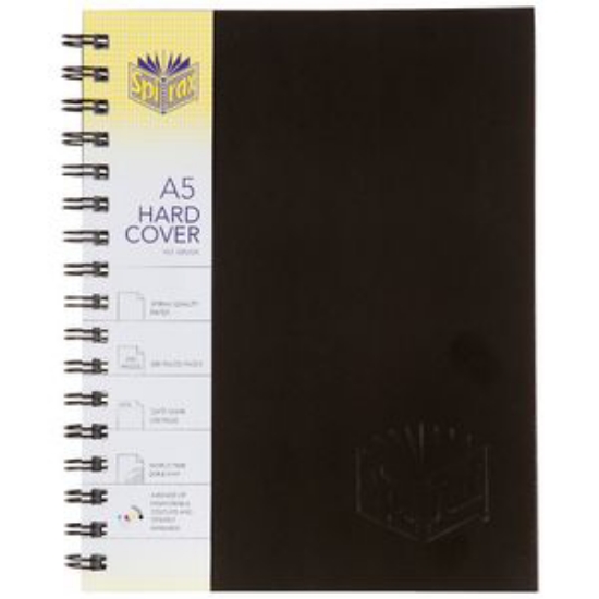 Picture of NOTE BOOK SPIRAX 511 A5 H/C BLACK