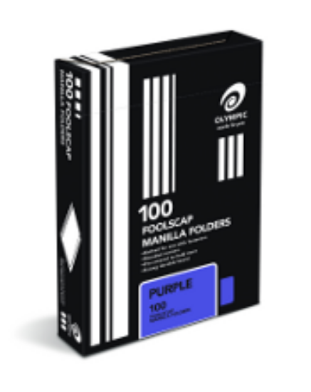 Picture of OLYMPIC MANILLA FOLDER FOOLSCAP PURPLE