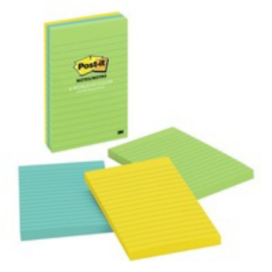 Picture of POST- IT NOTES 660-3AN 98X149 NEON LINED