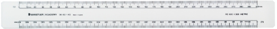 Picture of SCALE RULER ACADEMY SCALE NO.1 300MM (1:1,1:2,1:5,1: