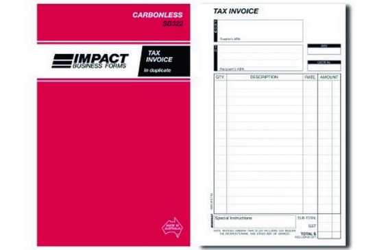 Picture of TAX INVOICE SB322