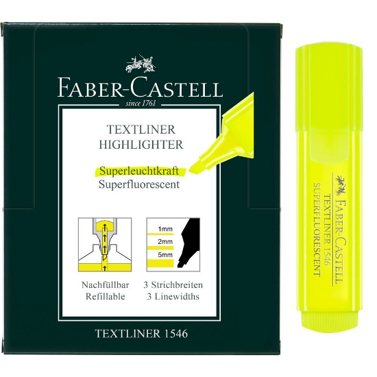 Picture of HIGHLIGHTER FABER TEXTLINER YELLOW