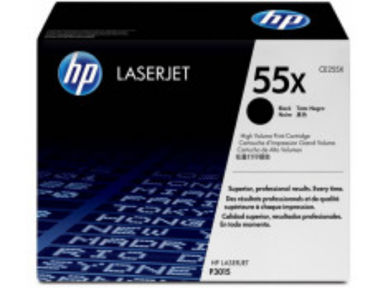 Picture of HP CE255X (55X) Genuine Black High Yield Toner Cartridge