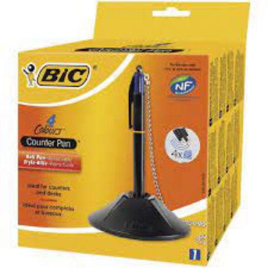 Picture of BIC 4 COLOUR DESK PEN BLACK BARREL