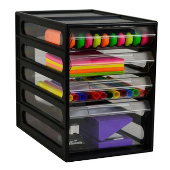 Picture of OFFICE ORGANISER ITALPLAST 4 DRAWER BLACK