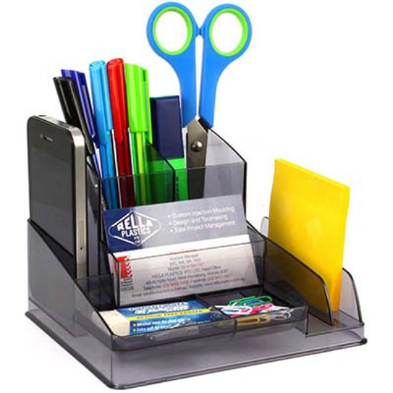 Picture of DESK ORGANISER ITALPLAST SMOKE