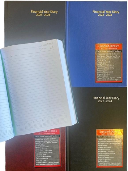 Picture of FINANCIAL YEAR 2024-25 A5 DIARY COLOURED A5 D/PAGE