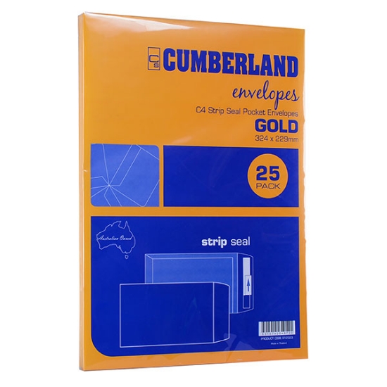 Picture of ENVELOPE C4 324X229mm GOLD PK25