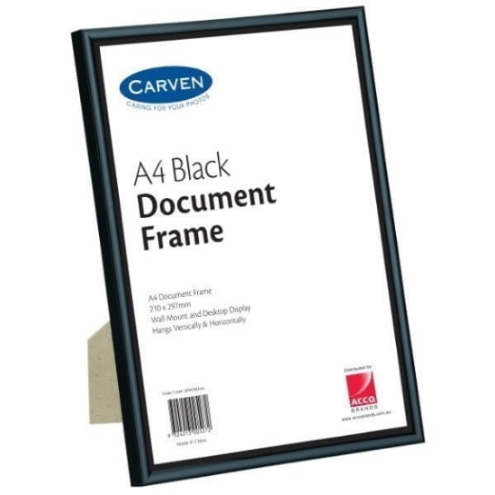 Picture of FRAME CARVEN A4 DOC BLACK