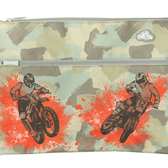 Picture of PENCIL CASE SPENCIL A4 2 ZIP CAMO