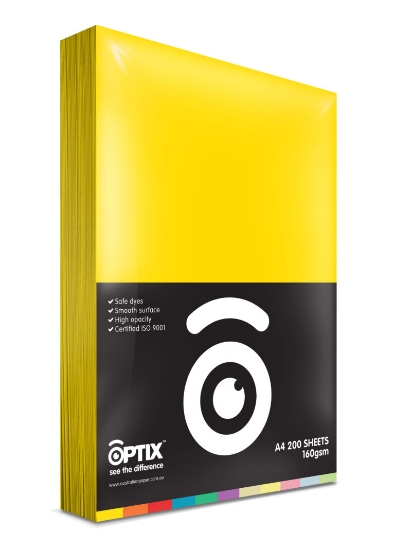 Picture of OPTIX SUNI YELLOW 80 GSM A4