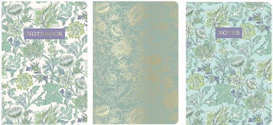 Picture of NOTEBOOK A4 FRESH BLOOMS 3PK