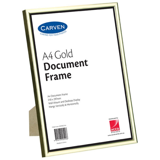 Picture of FRAME CARVEN A4 DOC GOLD